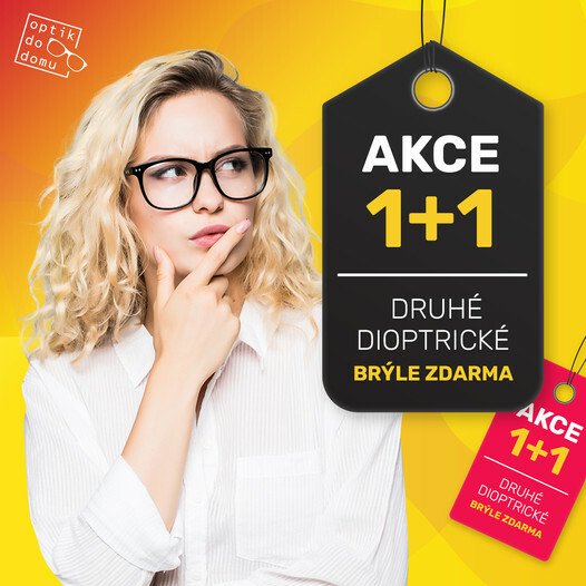 Akce 1+1 druhé dioptrické brýle zdarma