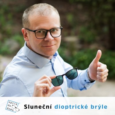Dioptrické brýle se slunečním magnetickým klipem